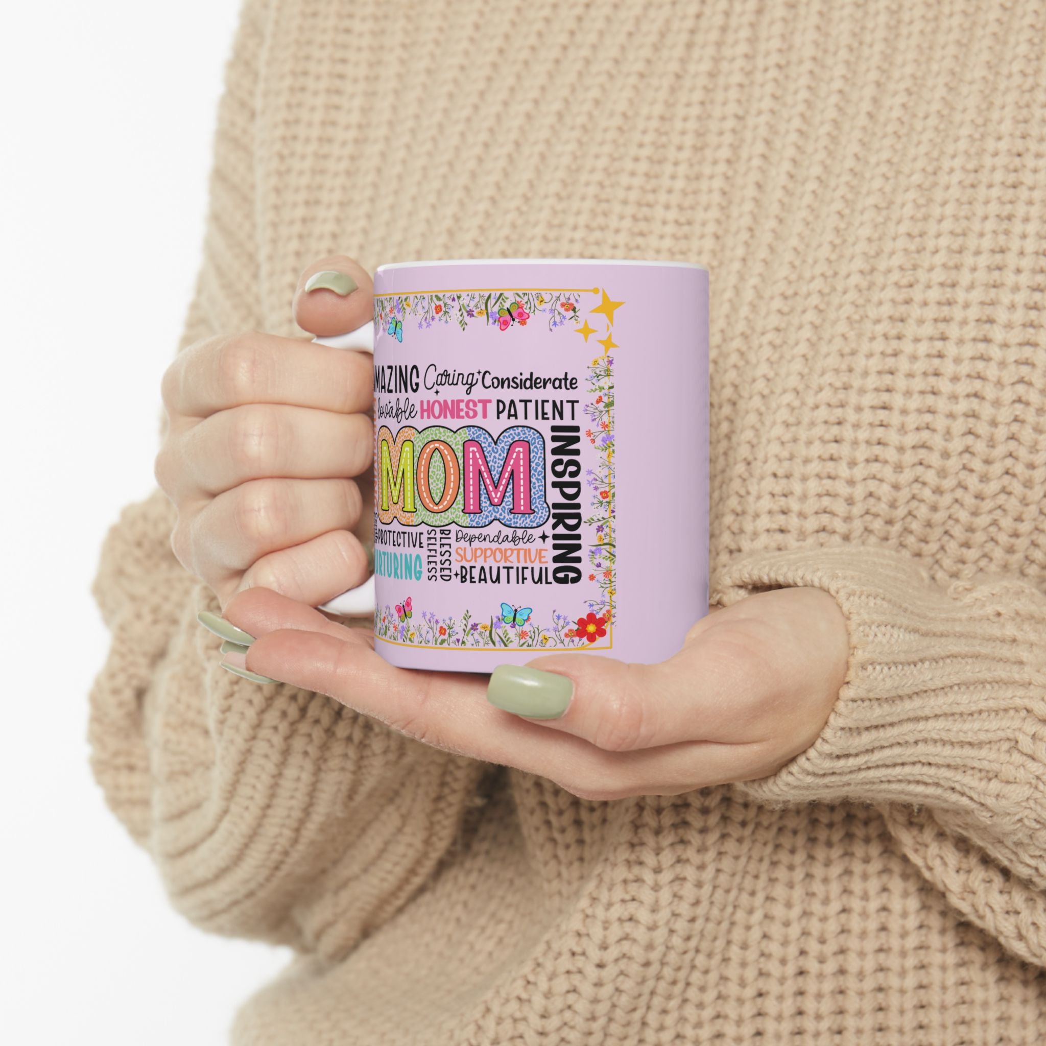 Mother Word-Cloud Ceramic Mug — Inspirational Mom Gifts (11oz & 15oz)
