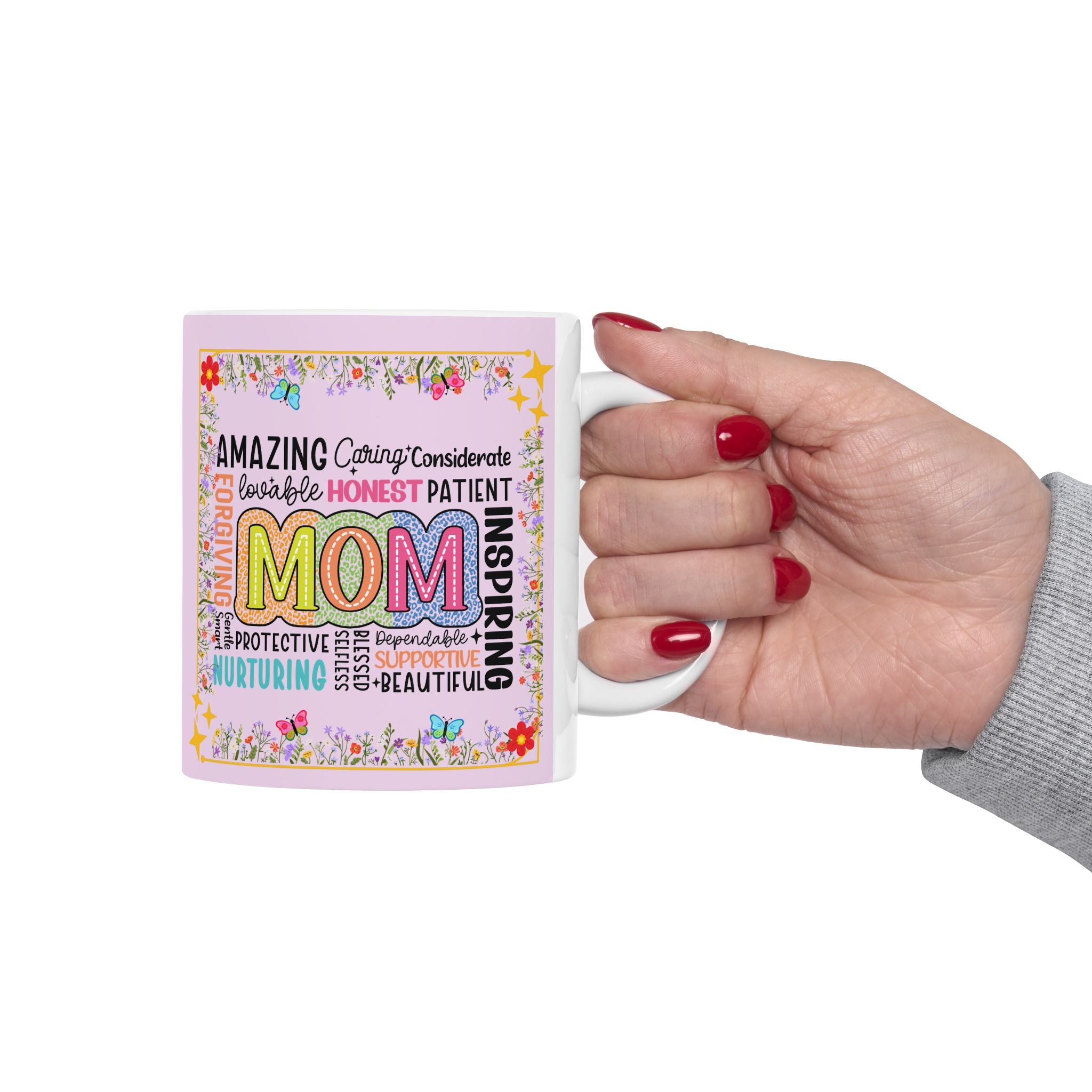 Mother Word-Cloud Ceramic Mug — Inspirational Mom Gifts (11oz & 15oz)