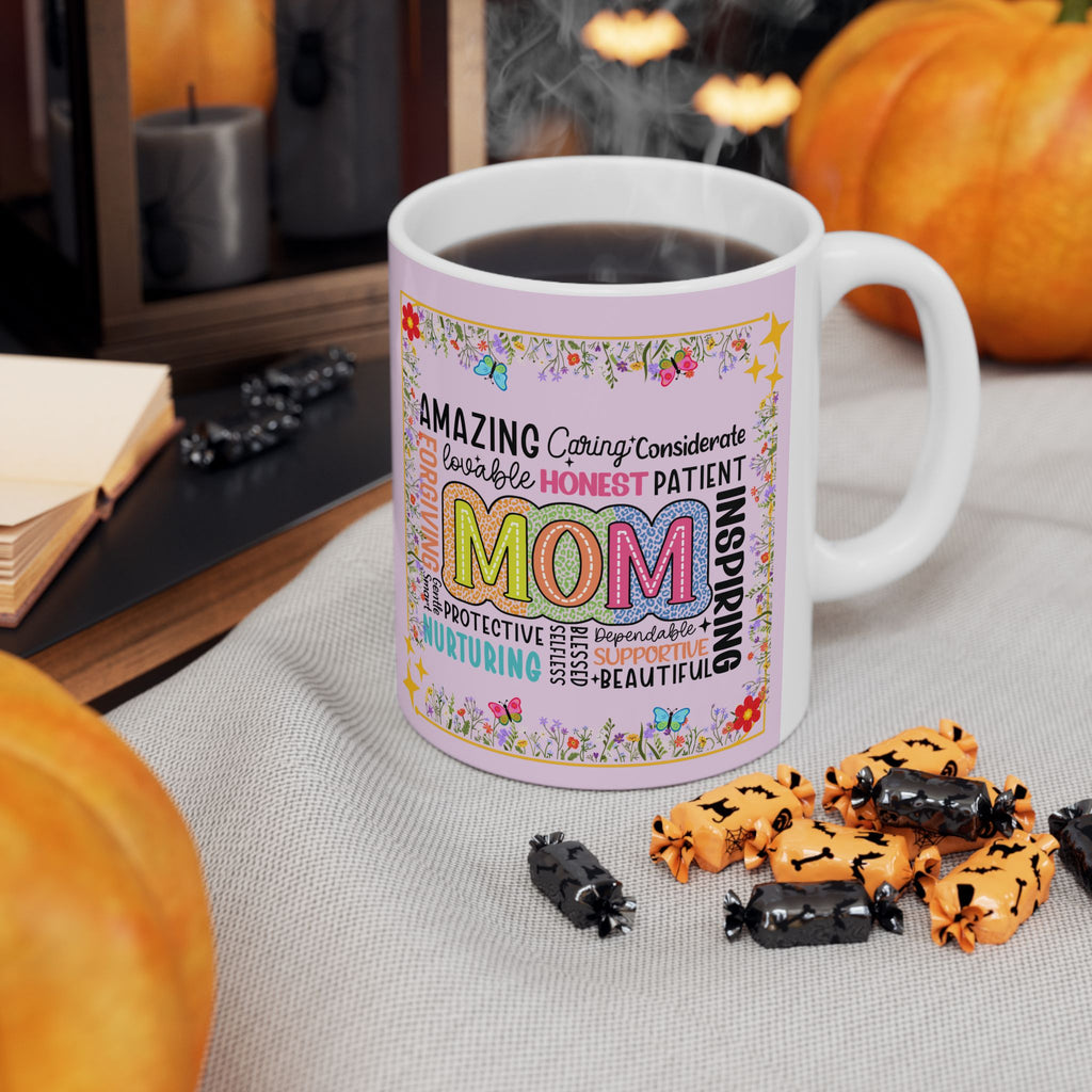 Mother Word-Cloud Ceramic Mug — Inspirational Mom Gifts (11oz & 15oz)
