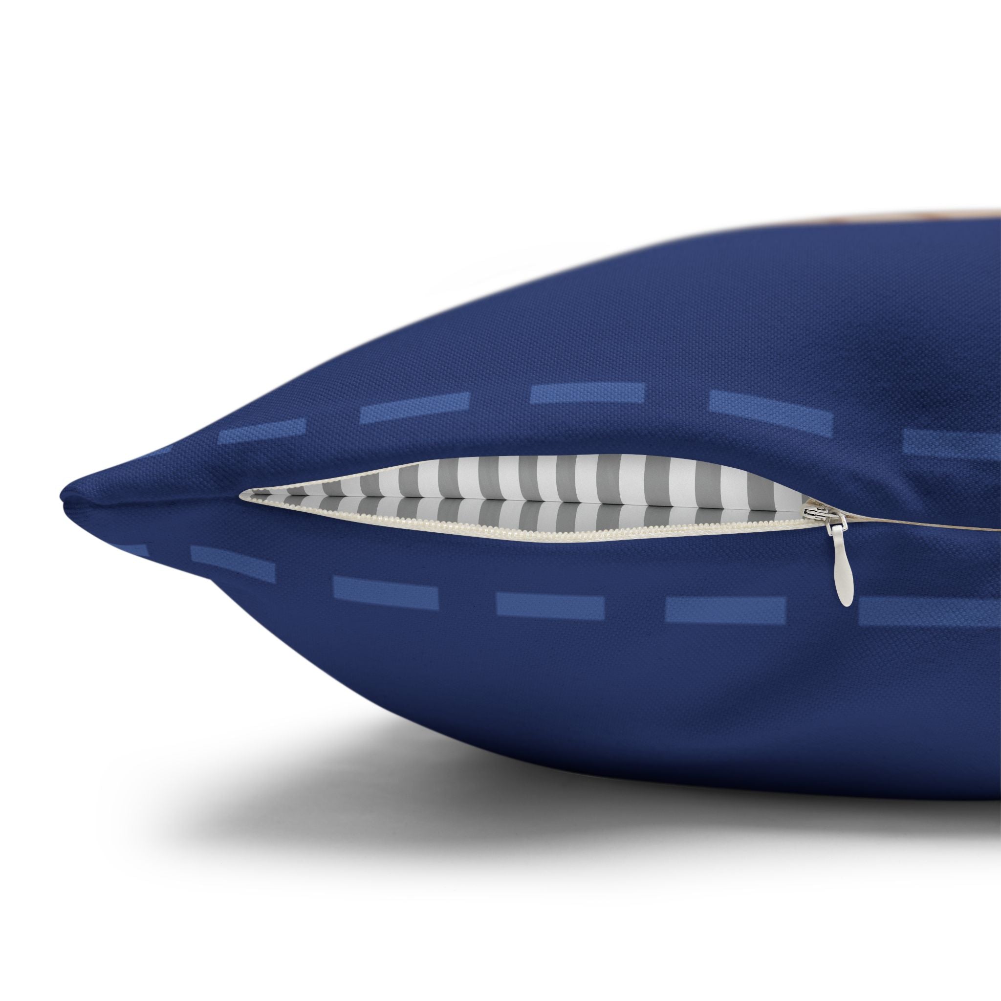 Nautical Lifesaver Throw Pillowcase — Blue Coastal Decorative Pillow Cover