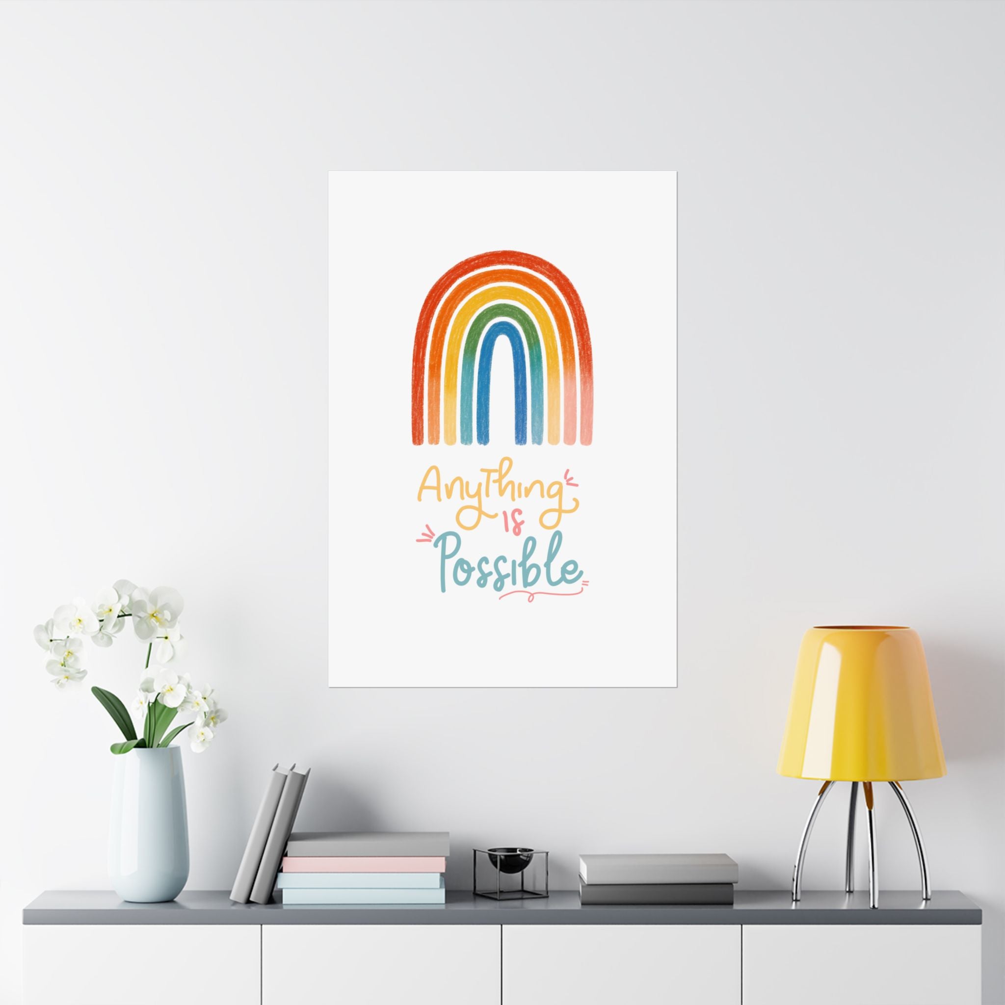 Anything Is Possible Matte Vertical Poster — Inspirational Wall Art Print