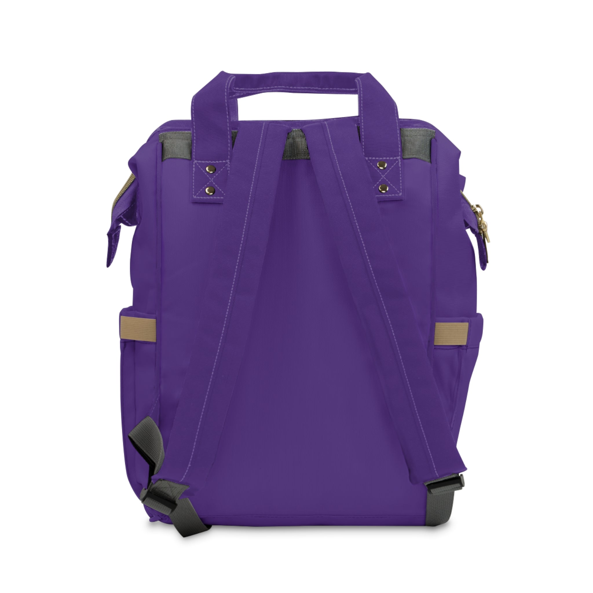 Purple Floral Diaper Backpack — Multifunctional Baby Changing Bag