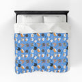 Cat Faces Velveteen Plush Blanket — Cute Kitty Pattern Cozy Throw