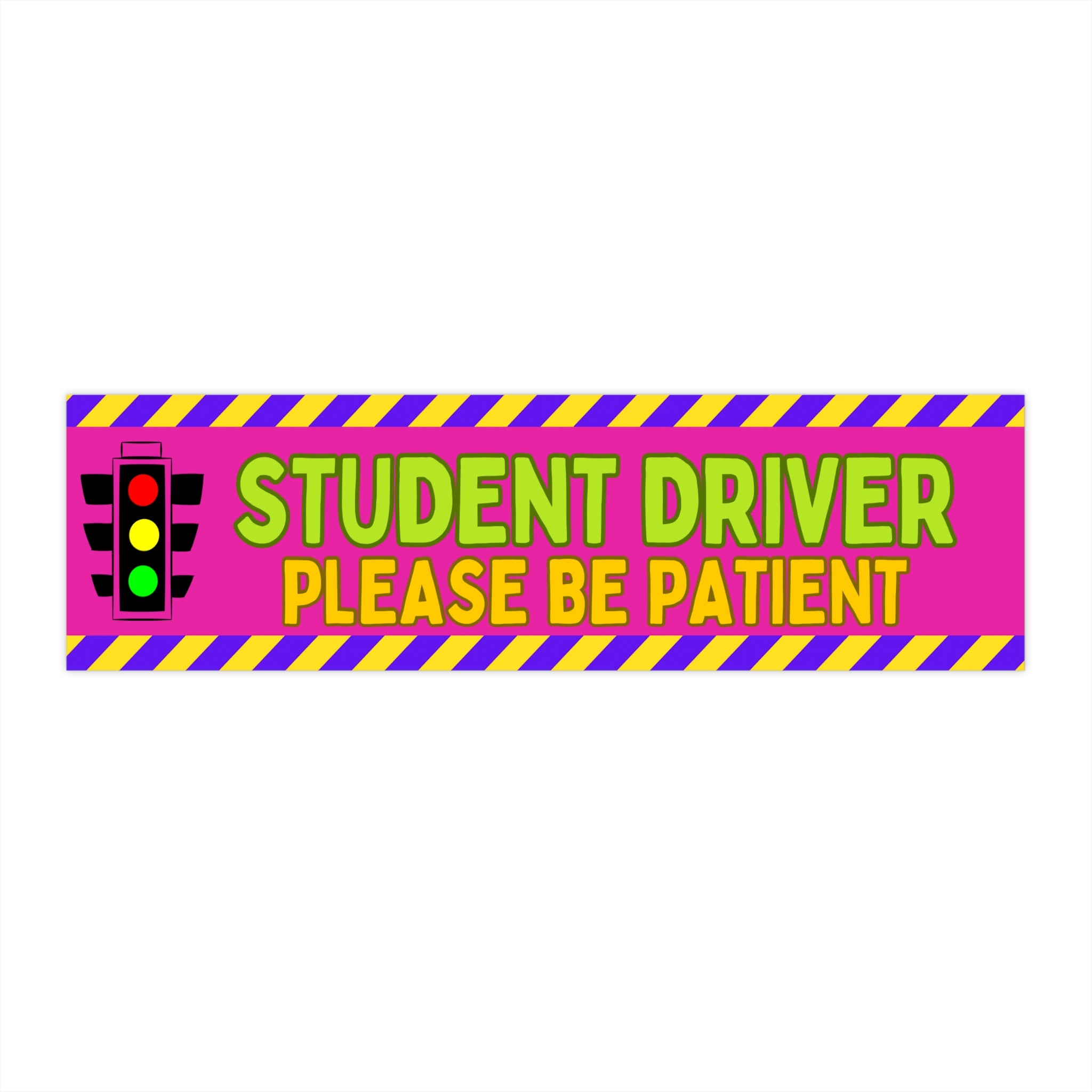 Student Driver Please Be Patient Bumper Sticker
