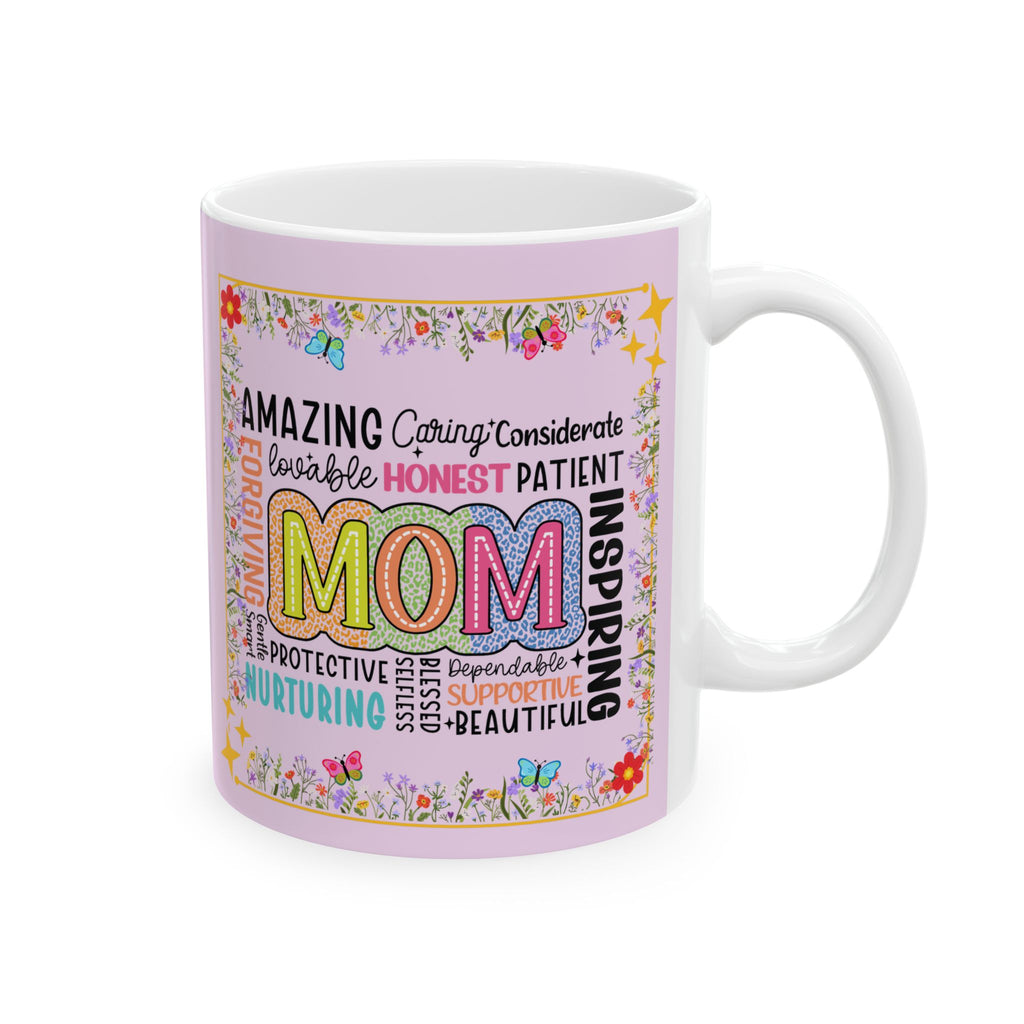 Mother Word-Cloud Ceramic Mug — Inspirational Mom Gifts (11oz & 15oz)