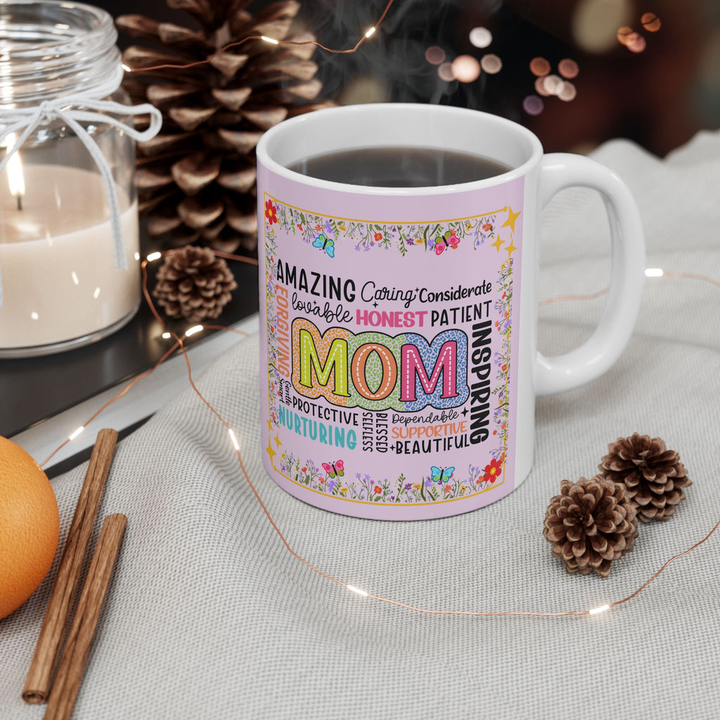 Mother Word-Cloud Ceramic Mug — Inspirational Mom Gifts (11oz & 15oz)
