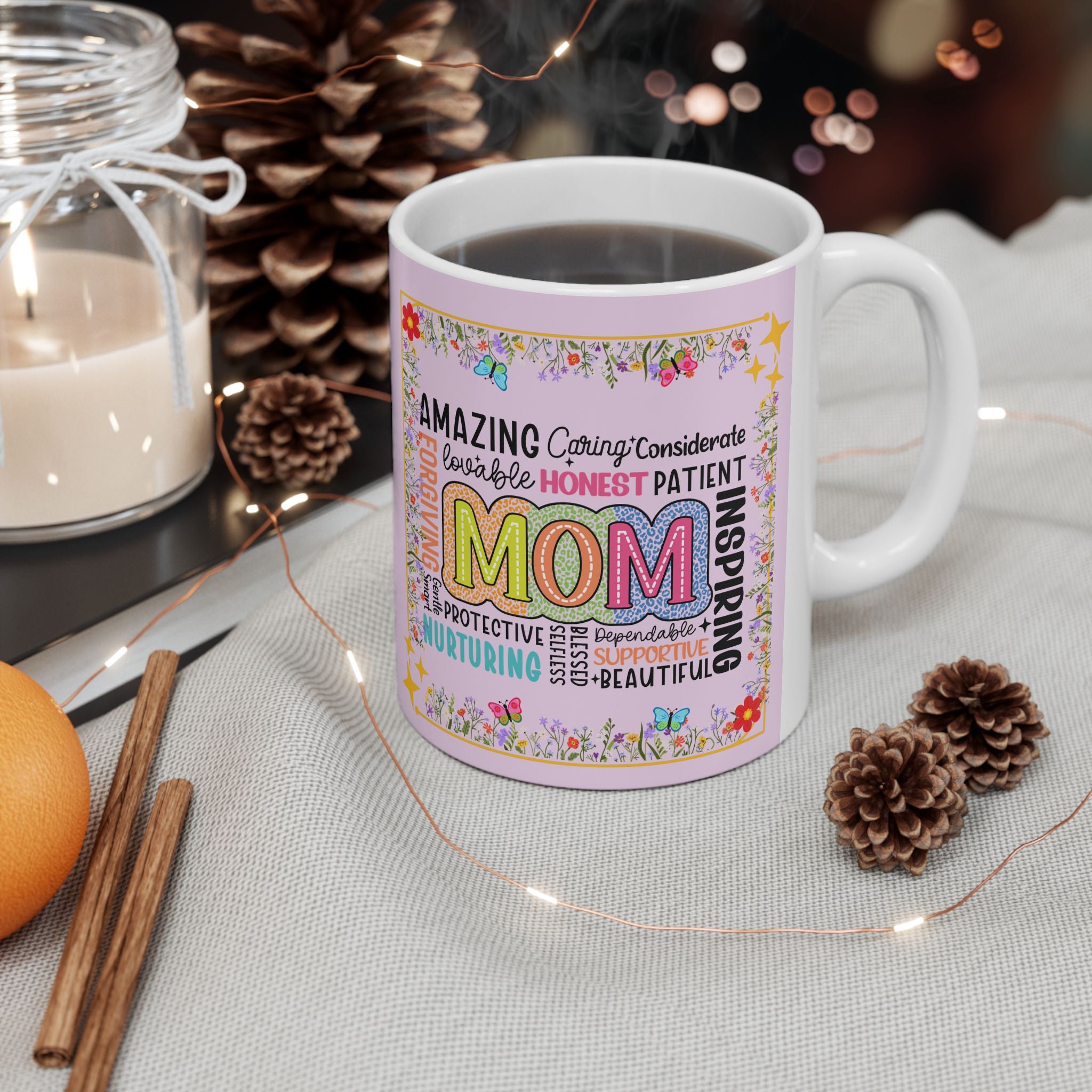 Mother Word-Cloud Ceramic Mug — Inspirational Mom Gifts (11oz & 15oz)
