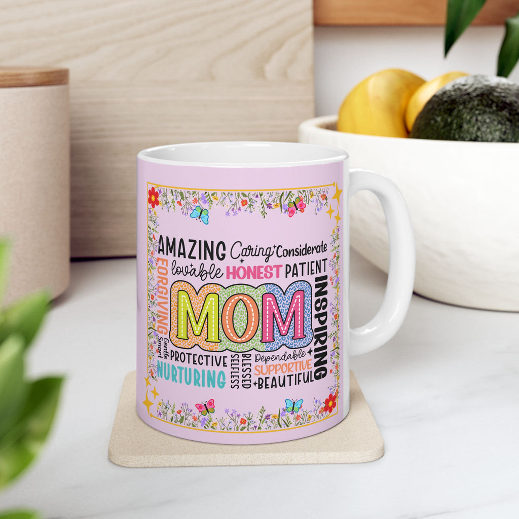 Mother Word-Cloud Ceramic Mug — Inspirational Mom Gifts (11oz & 15oz)