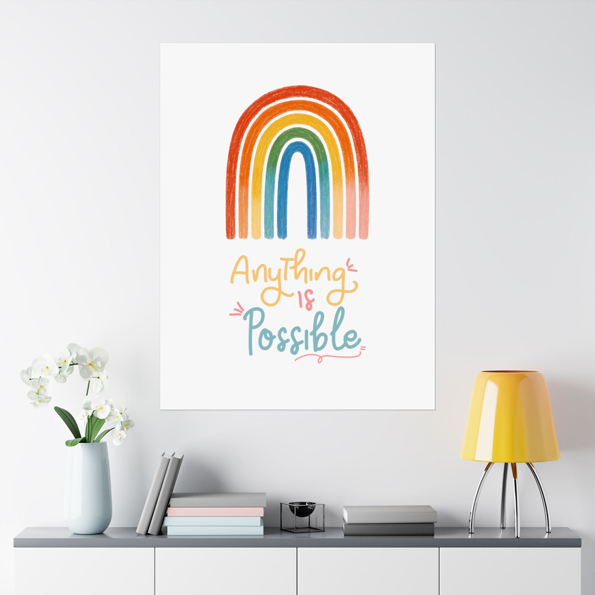 Anything Is Possible Matte Vertical Poster — Inspirational Wall Art Print