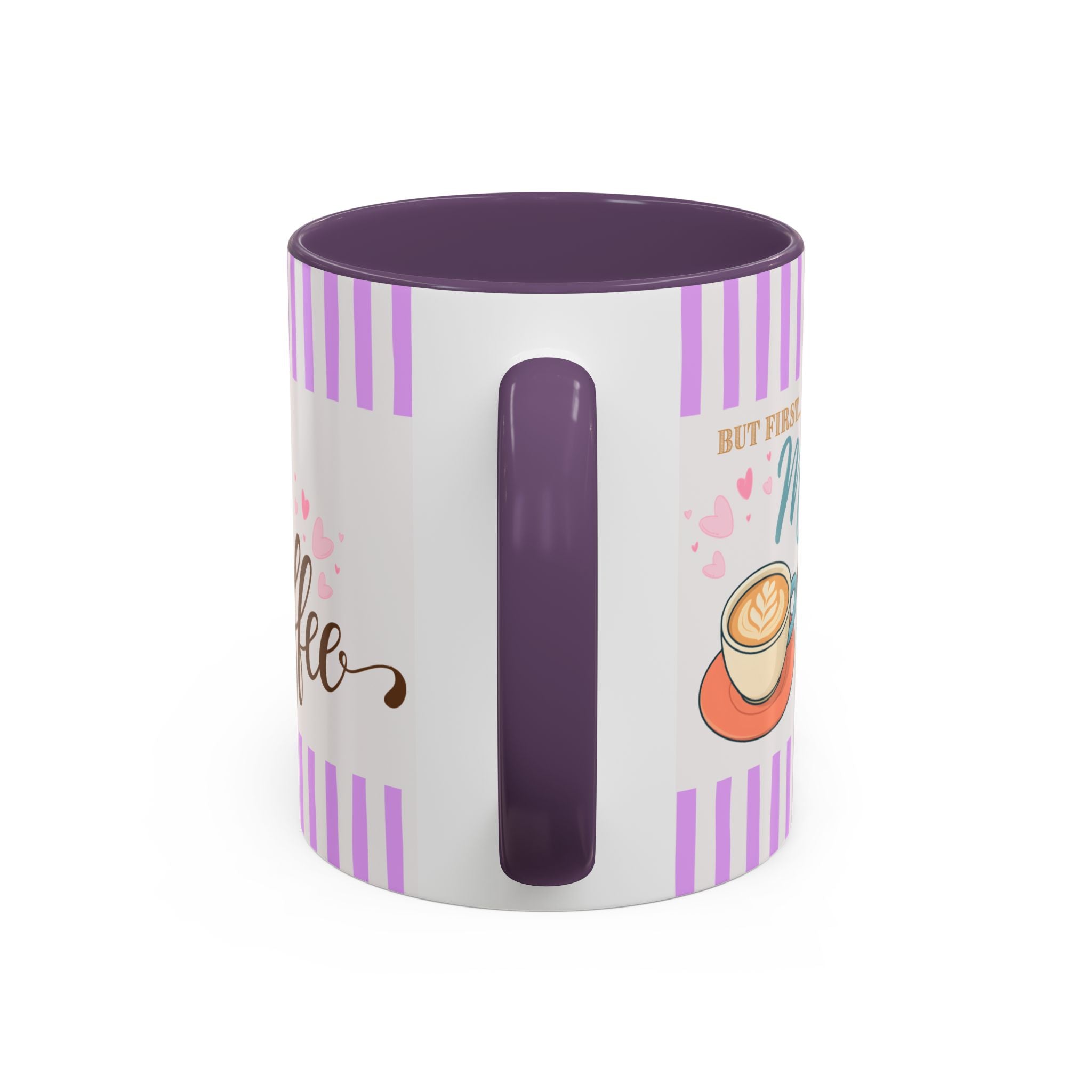 But First Mom Needs Coffee Accent Mug — Purple, 11/15 oz