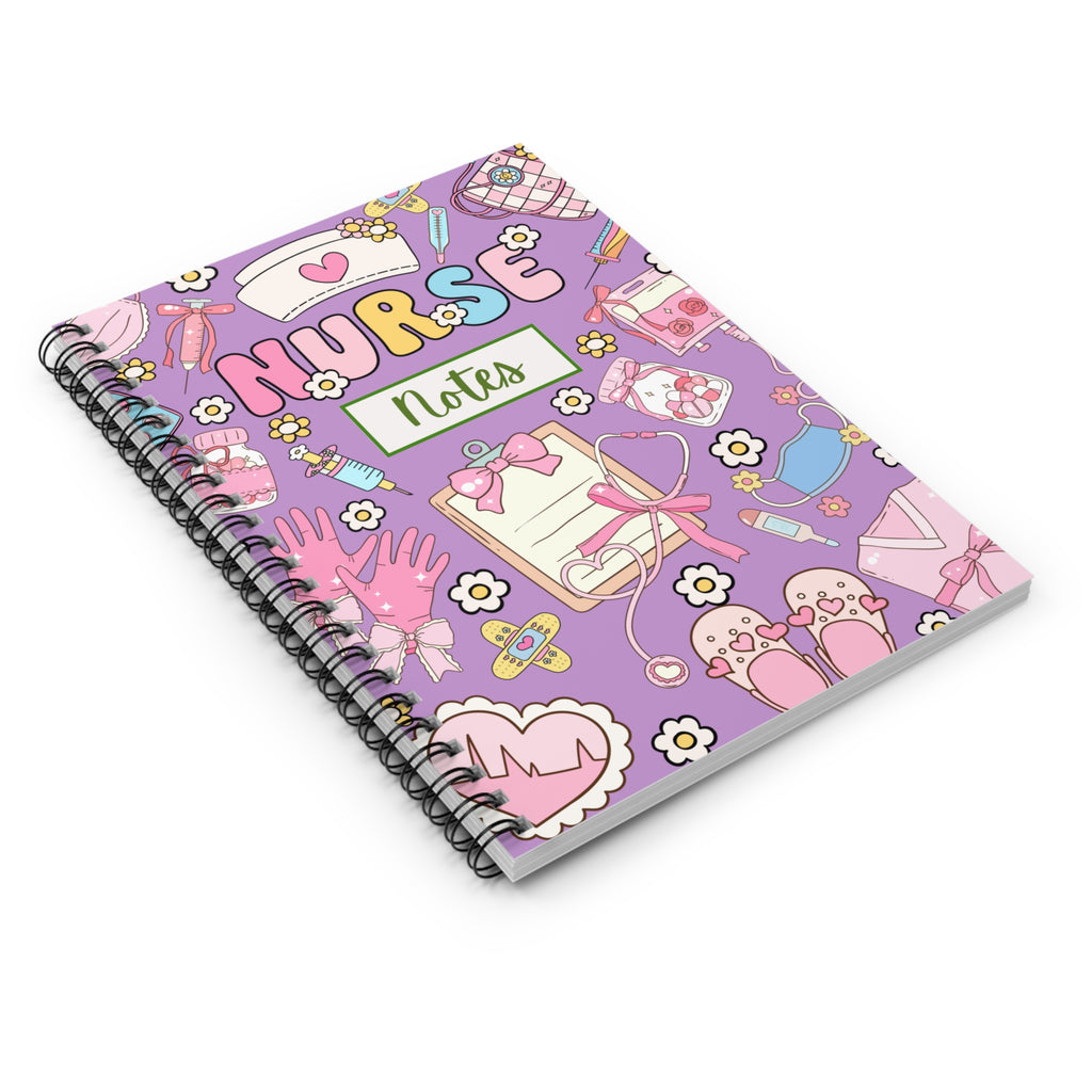 Nurse Lavander Spiral Notebook — Ruled Lined Journal for Nurses