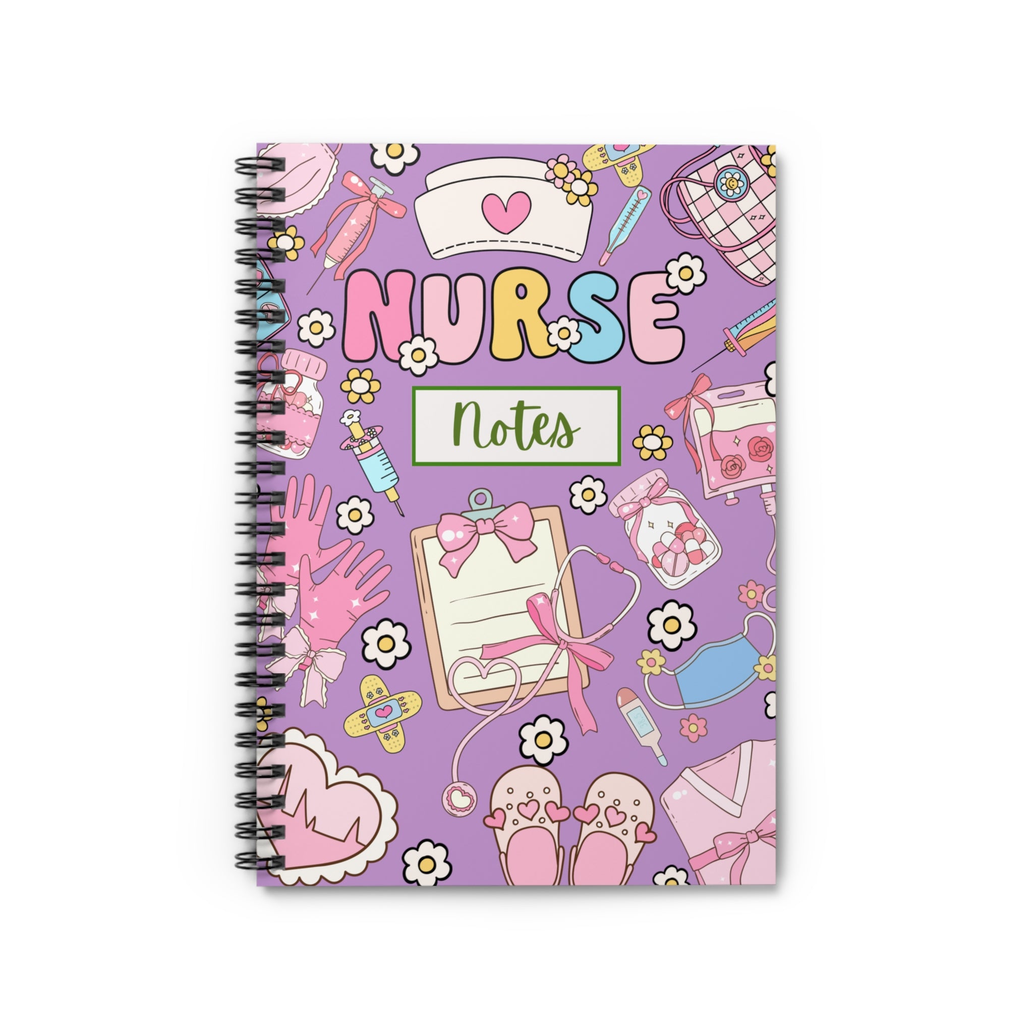 Nurse Lavander Spiral Notebook — Ruled Lined Journal for Nurses