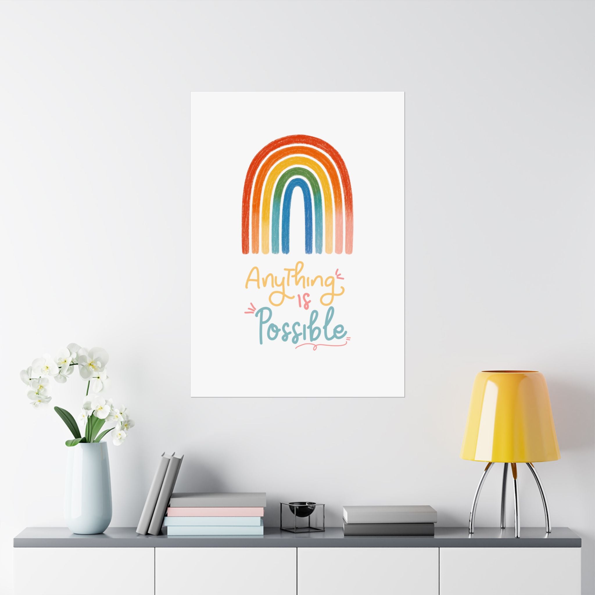 Anything Is Possible Matte Vertical Poster — Inspirational Wall Art Print