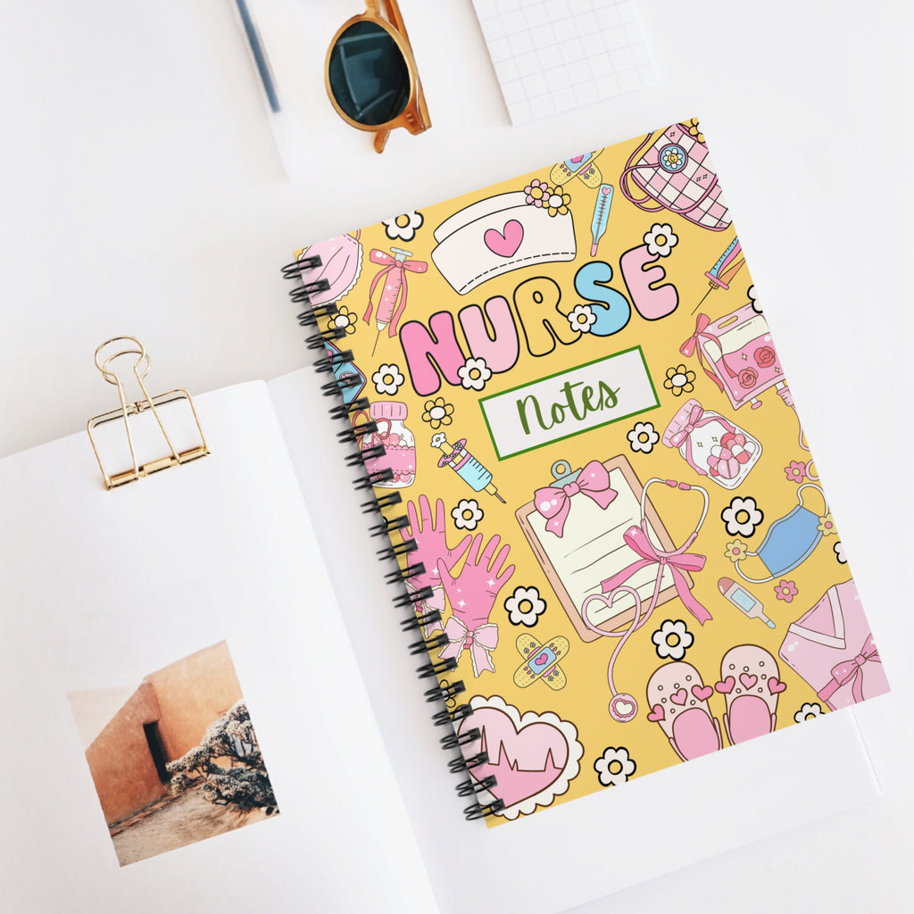 Nurse Orange Spiral Notebook — Ruled Journal for Nurses