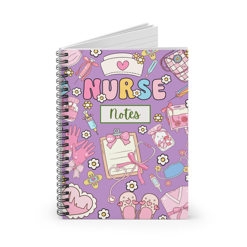 Nurse Lavander Spiral Notebook — Ruled Lined Journal for Nurses