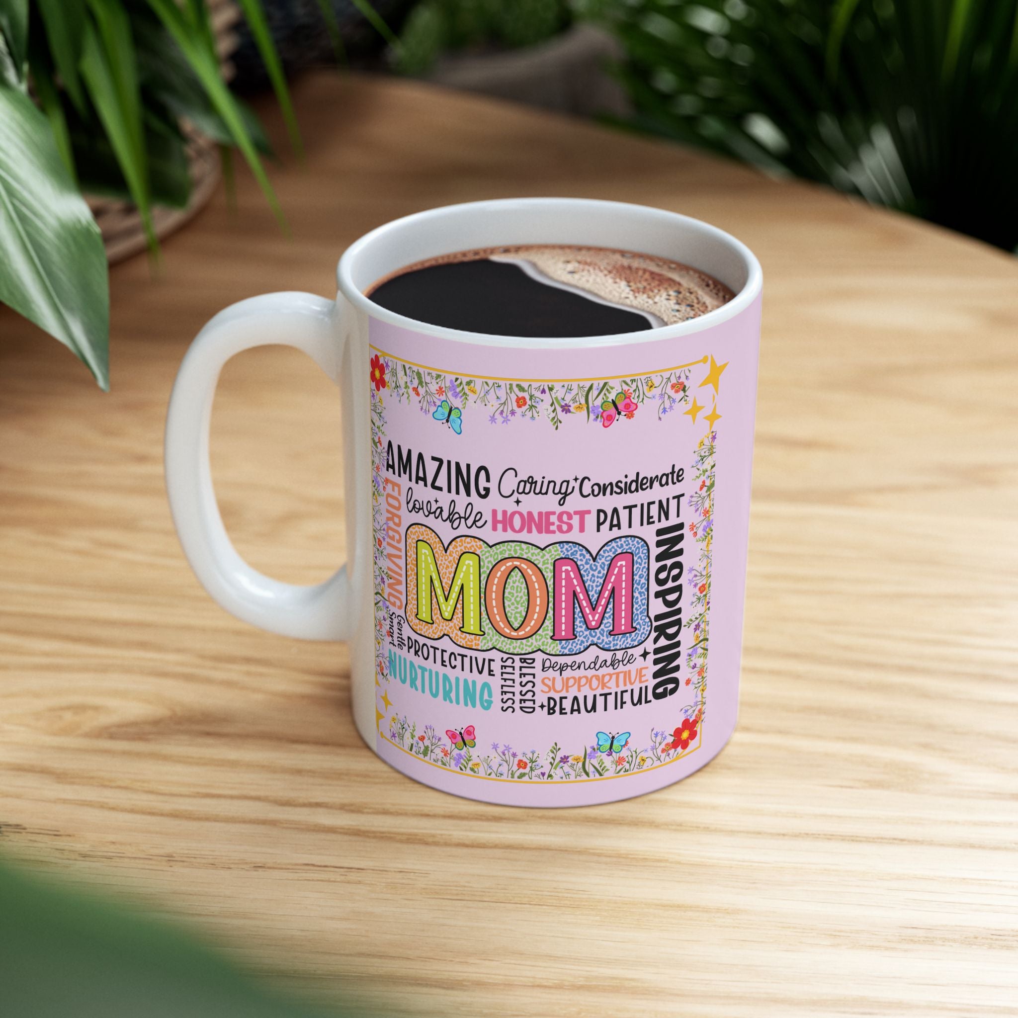 Mother Word-Cloud Ceramic Mug — Inspirational Mom Gifts (11oz & 15oz)