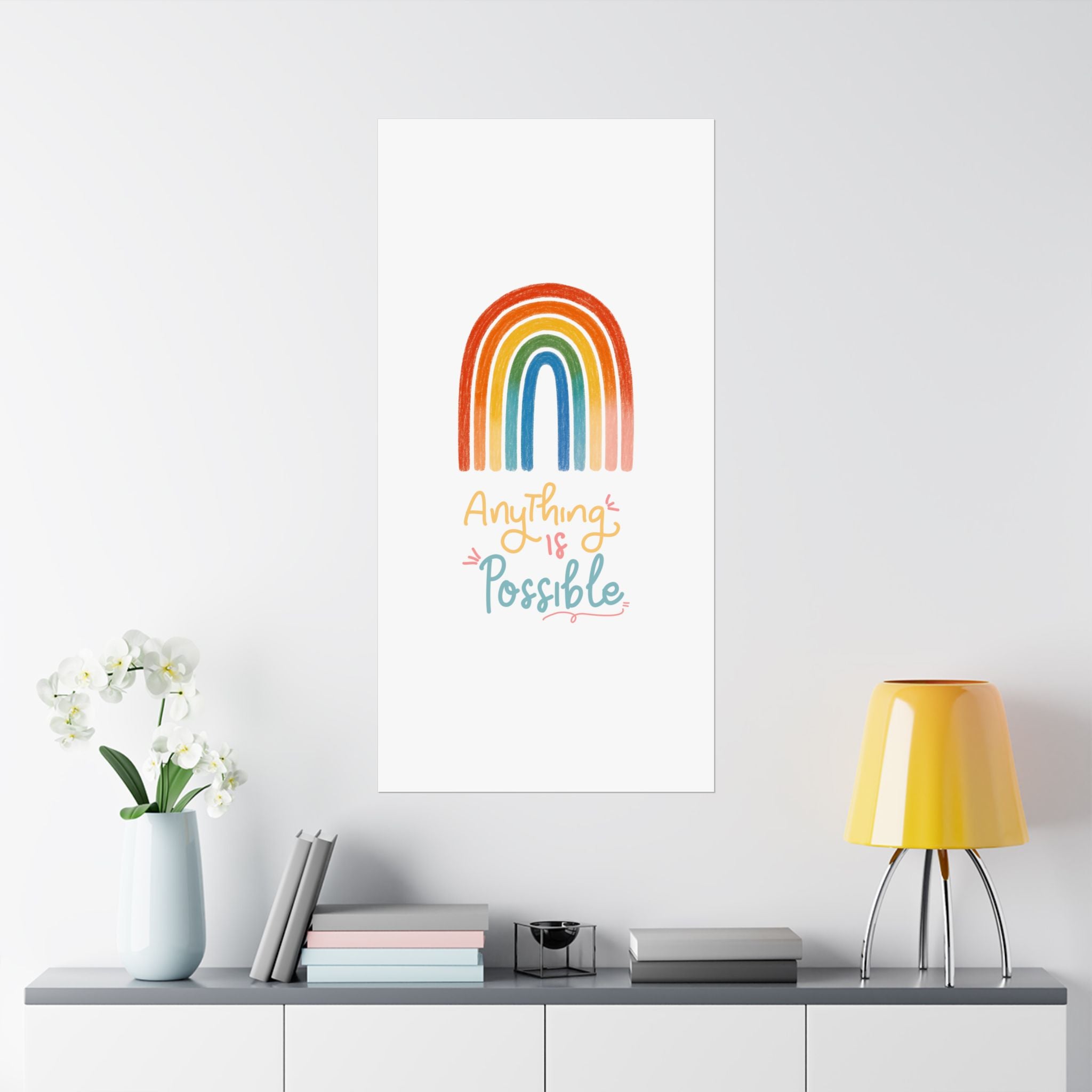 Anything Is Possible Matte Vertical Poster — Inspirational Wall Art Print